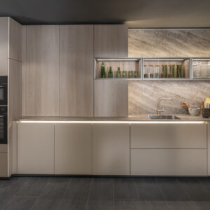 Sachsenküchen L-Küche modern Beige Eiche