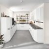 Nobilia U-Form Küche klassischer Stil Marmor Nachbildung